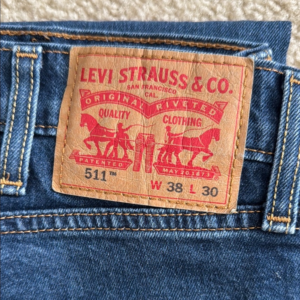 Levi's Blue Slim Jeans Classic Denim 38x30